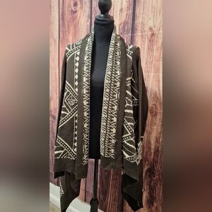 Ethyl Cozy Knit Western Cardigan Womens Size Medium!